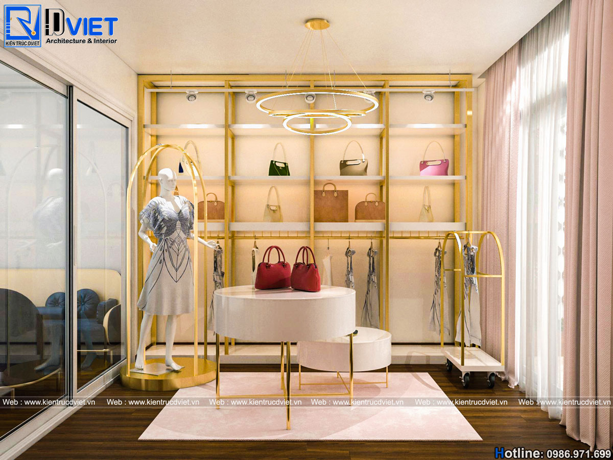thiết kế và thi công nội thất shop thời trang tại Hà Nội(2)