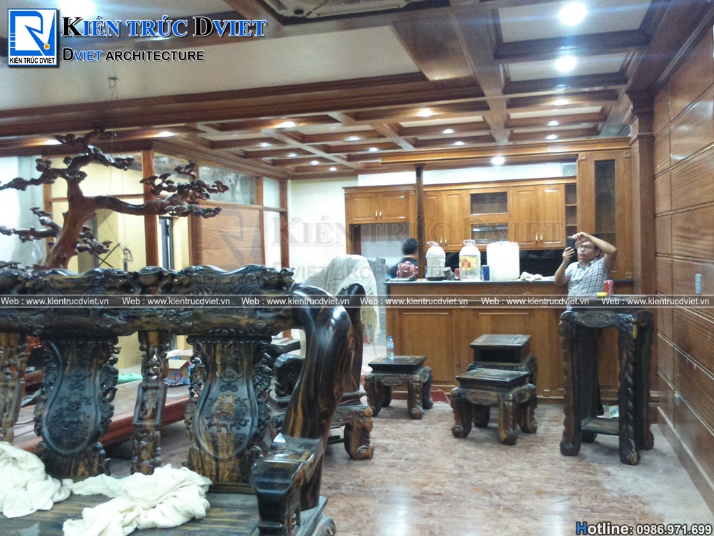 Thi công nội thất tân cổ điển nhà phố 7 tầng tại TP. Nam Định