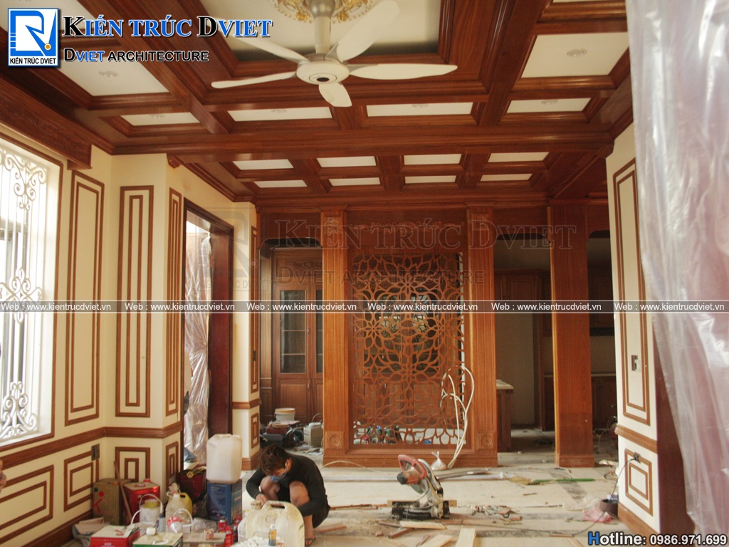 Thi công nội thất tân cổ điển trọn gói biệt thự Pháp Thanh Hóa