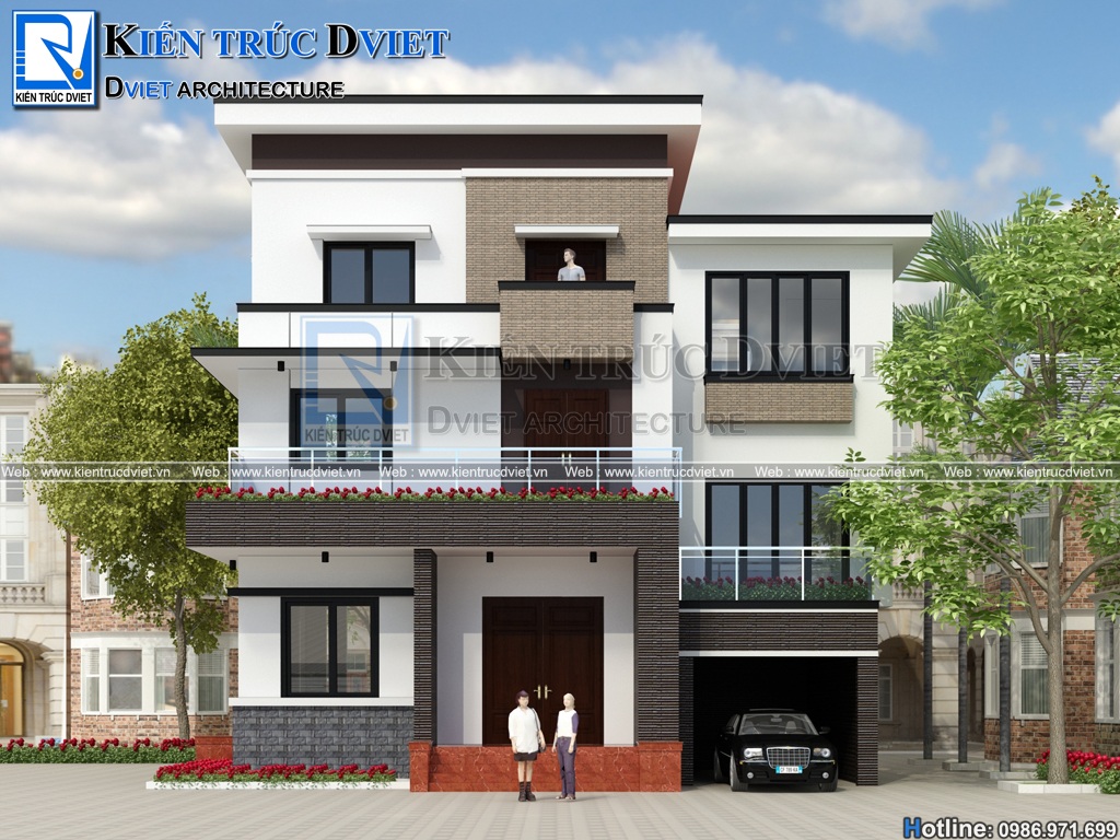 thiet ke biet thu hien dai 3 tang 11x12m tai Nghe An (2)