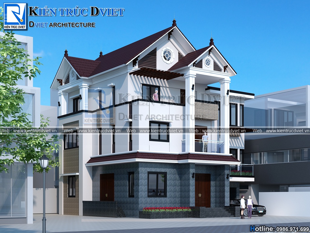 Mẫu thiết kế biệt thự hiện đại đẹp 3 tầng tại Quảng Bình