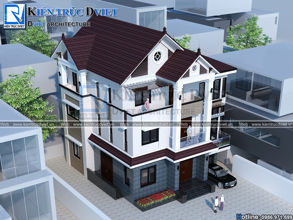thiet ke biet thu hien dai 3 tang 140m2 tai Quang Binh (5)