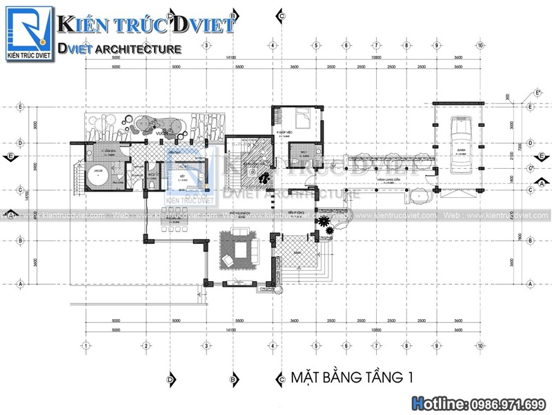 Mat bang tang 1 biet thu vuon 2 tang 1 tum 210m2 hien dai voi mai thai tai Phu Ly - Ha Nam (1)