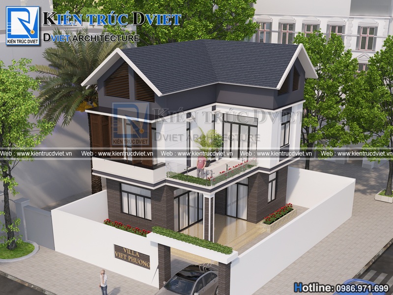 thiet ke biet thu chu L 2 tang 90m2 hien dai dep tai Hai Duong (4)