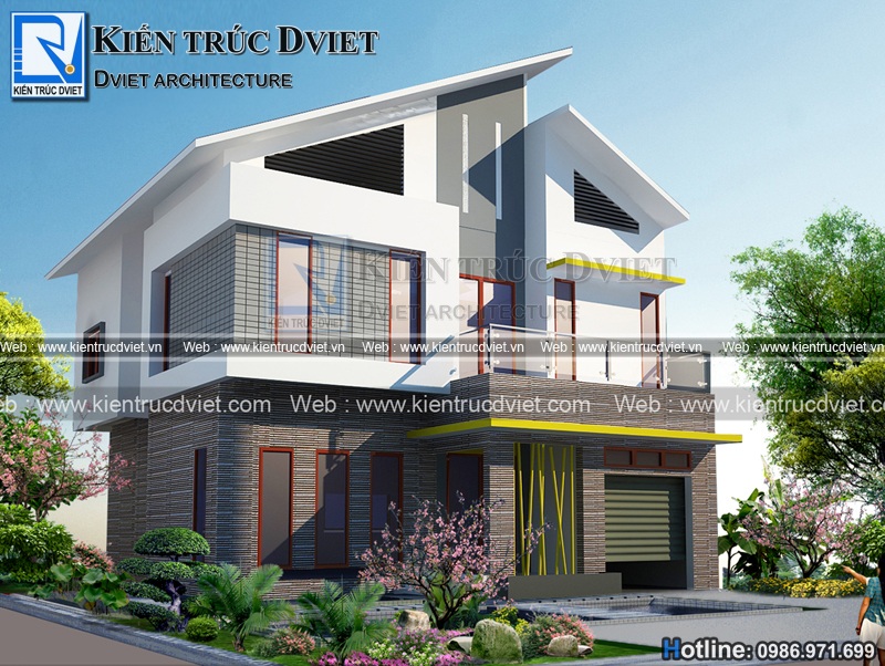 Thiết kế biệt thự hiện đại 2 tầng 10x13m tại Tam Điệp - Ninh Bình