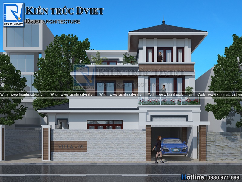 thiet ke biet thu hien dai 3 tang 100m2 tai Tam Diep - Ninh Binh (2)