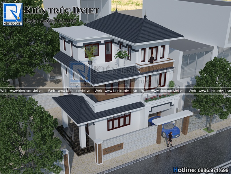 thiet ke biet thu hien dai 3 tang 100m2 tai Tam Diep - Ninh Binh (3)