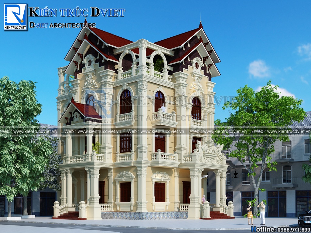 Thiet ke biet thu Phap 130m2 tai Bac Ninh (2)