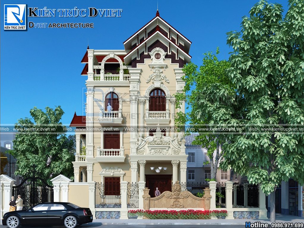 Thiet ke biet thu Phap 130m2 tai Bac Ninh (3)