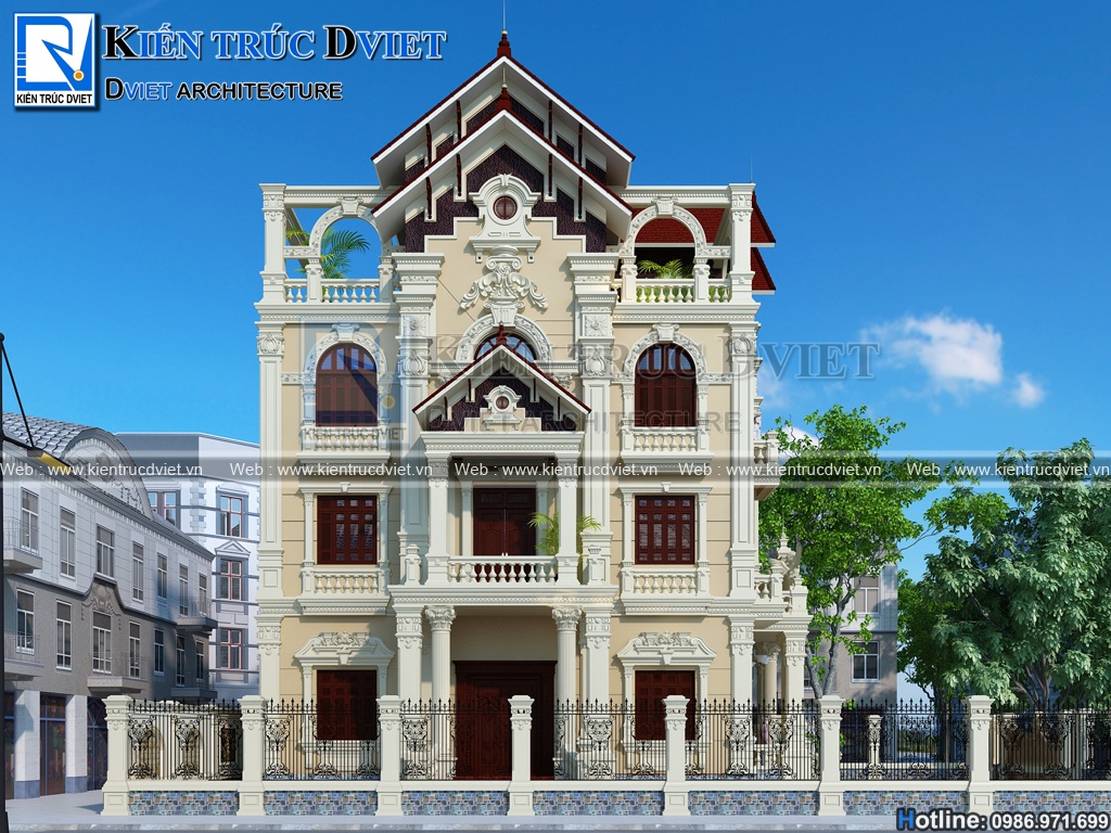 Thiet ke biet thu Phap 130m2 tai Bac Ninh (4)