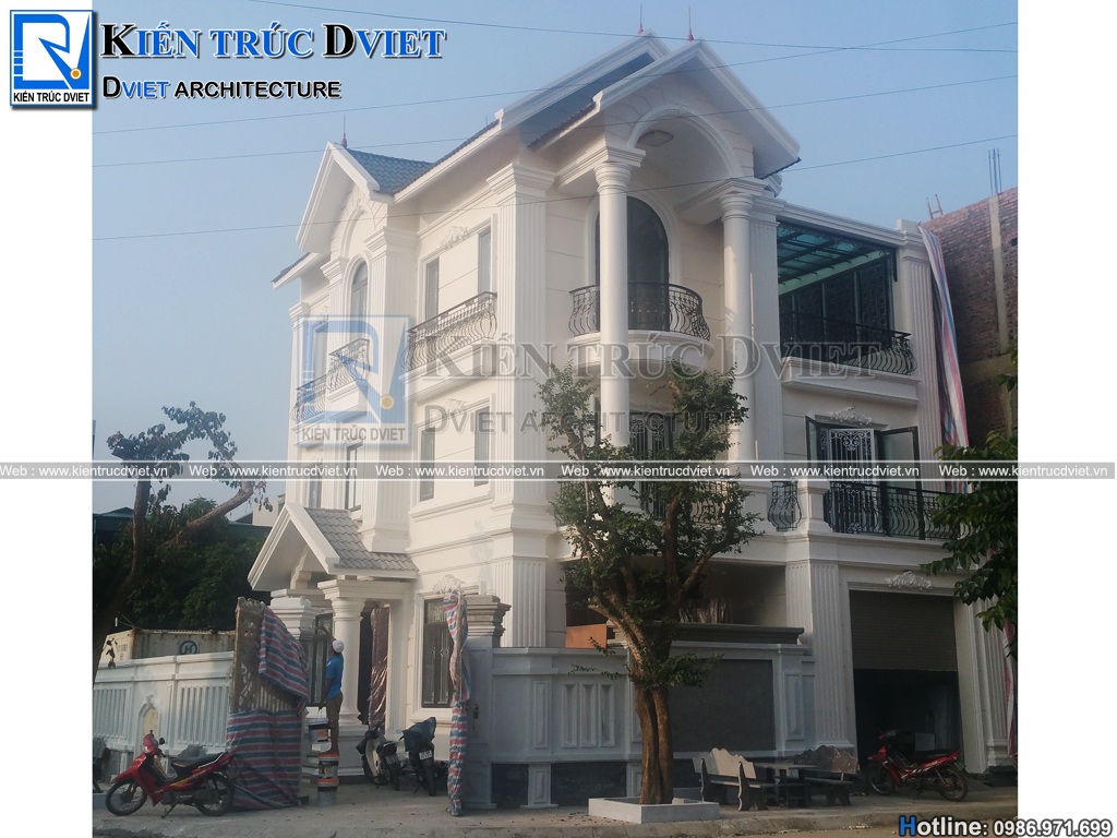 Thiet ke biet thu tan co dien 3 tang 110m2 tai Thanh Hoa (4)