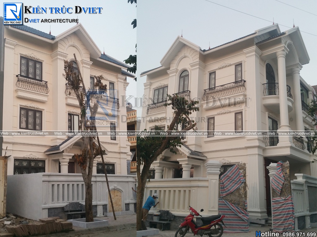 Thiet ke biet thu tan co dien 3 tang 110m2 tai Thanh Hoa (6)
