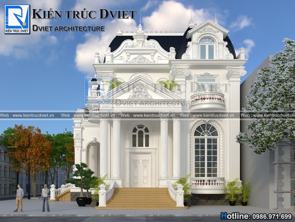 mau thiet ke biet thu Phap 3 tang dep tai Quang Ninh (2)