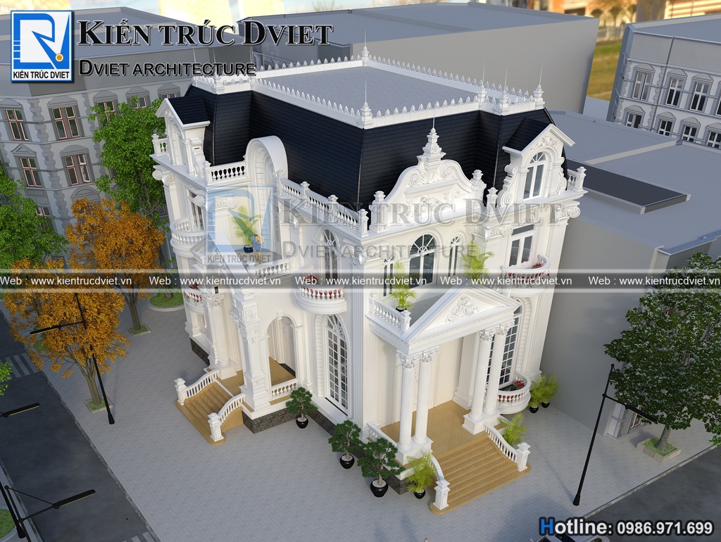 mau thiet ke biet thu Phap 3 tang dep tai Quang Ninh (5)