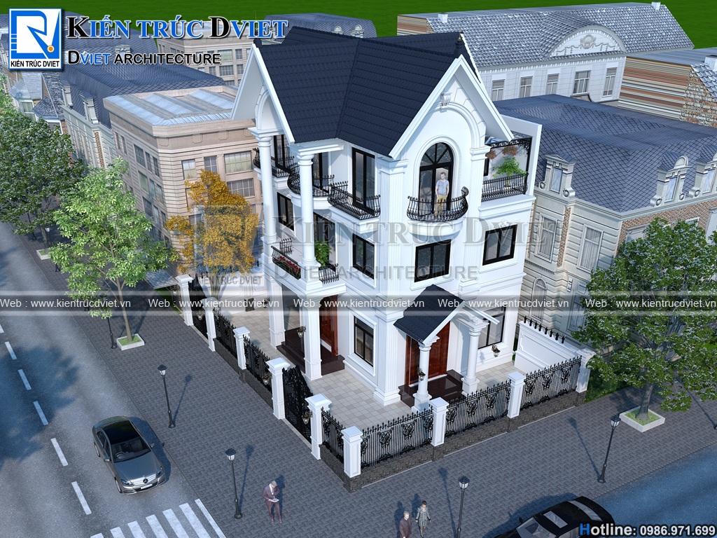 thiet ke biet thu 3 tang tan co dien phap 8x12,5m tai Bac Ninh (5)