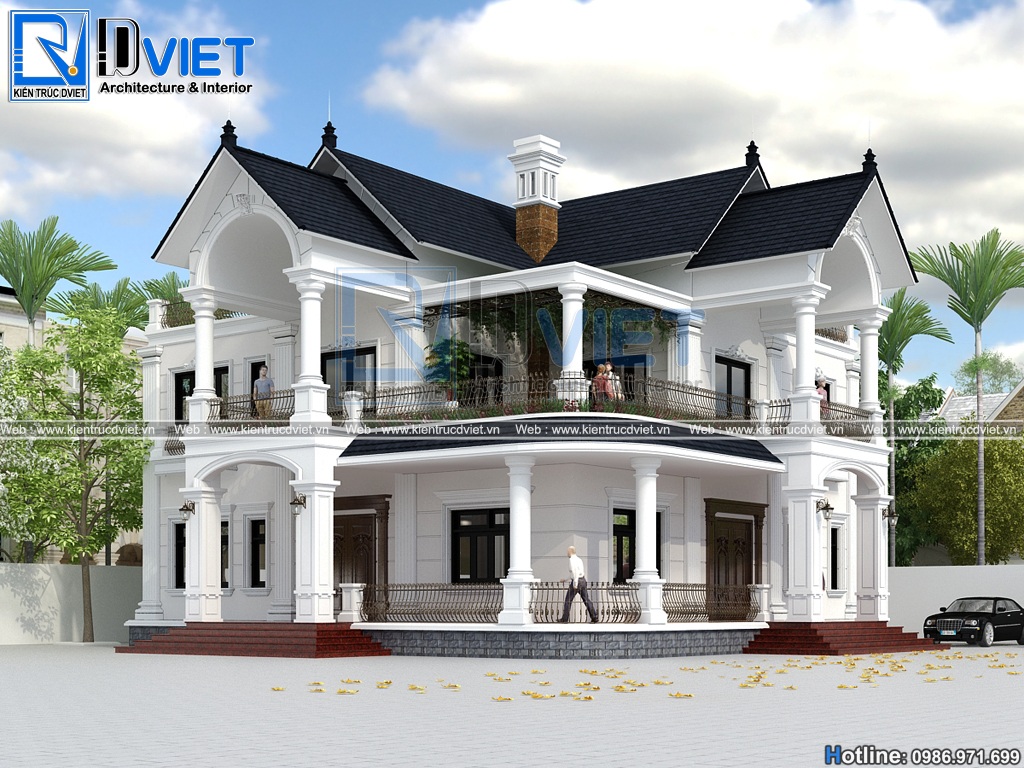 thiet ke biet thu tan co dien 2 tang 15x15m tai Thanh Hoa (2)