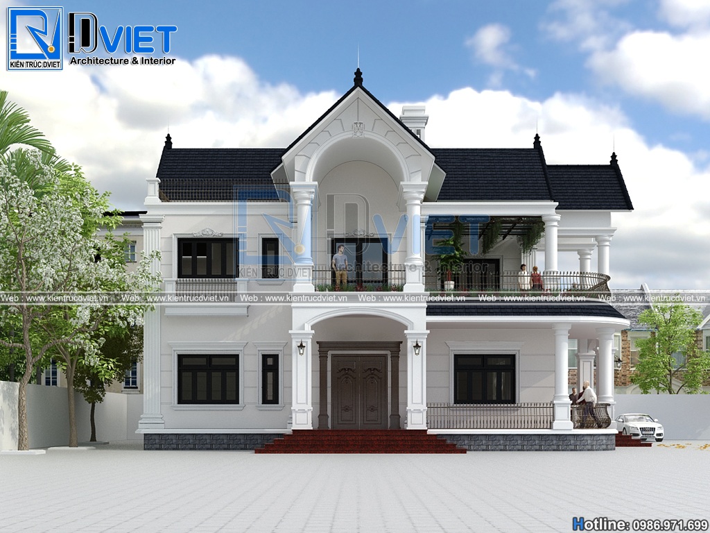 thiet ke biet thu tan co dien 2 tang 15x15m tai Thanh Hoa (4)