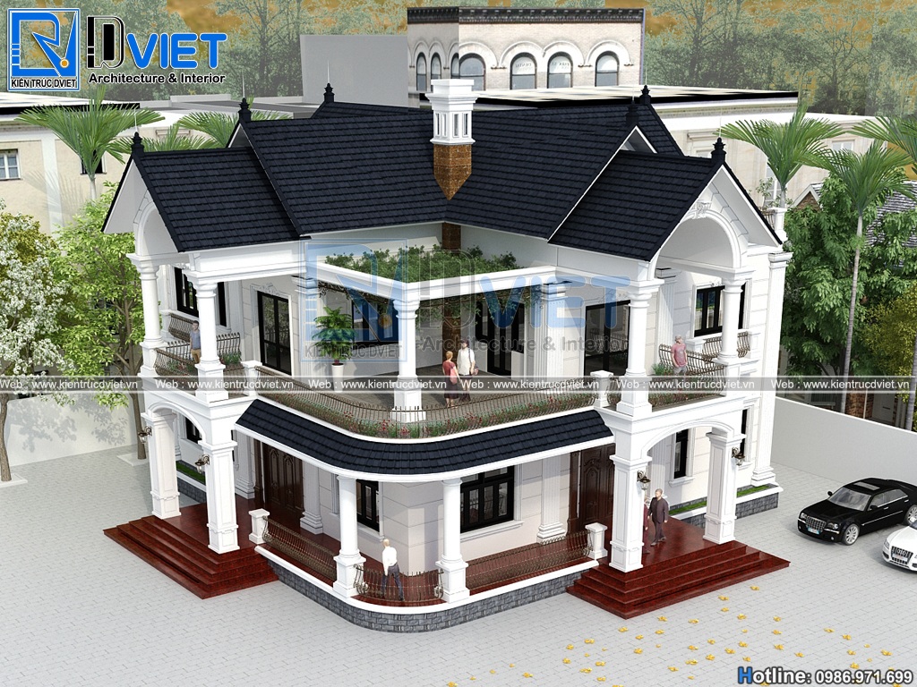 thiet ke biet thu tan co dien 2 tang 15x15m tai Thanh Hoa (5)