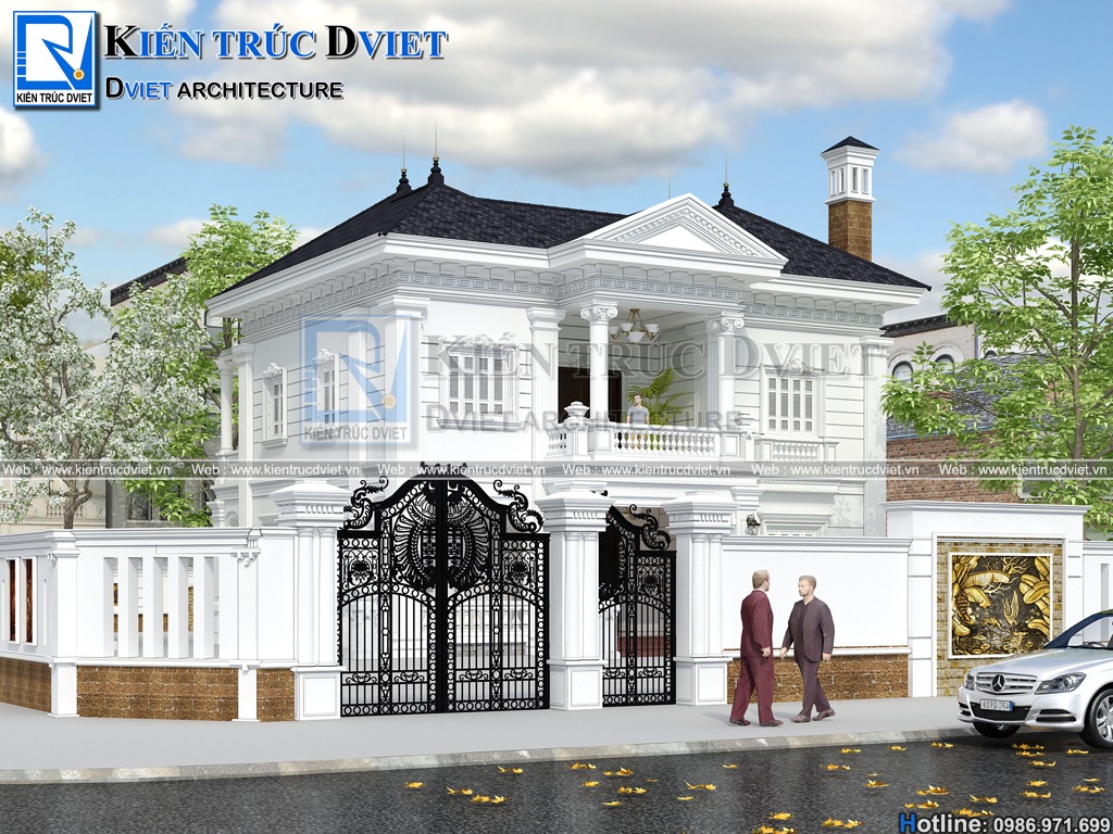 Gợi ý mẫu thiết kế biệt thự 3 tầng tân cổ điển đẹp sang trọng  Kiến Thiết  Việt