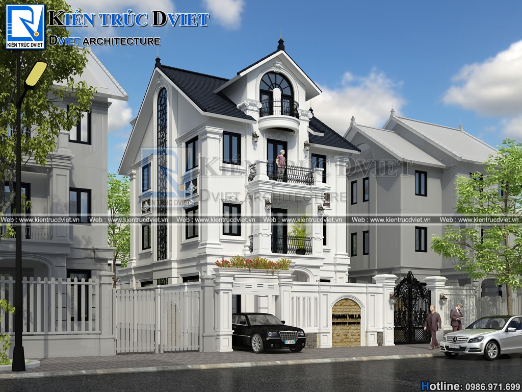 thiet ke cai tạo biet thu tan co dien Phap 3 tang 100m2 tai ha noi (15)