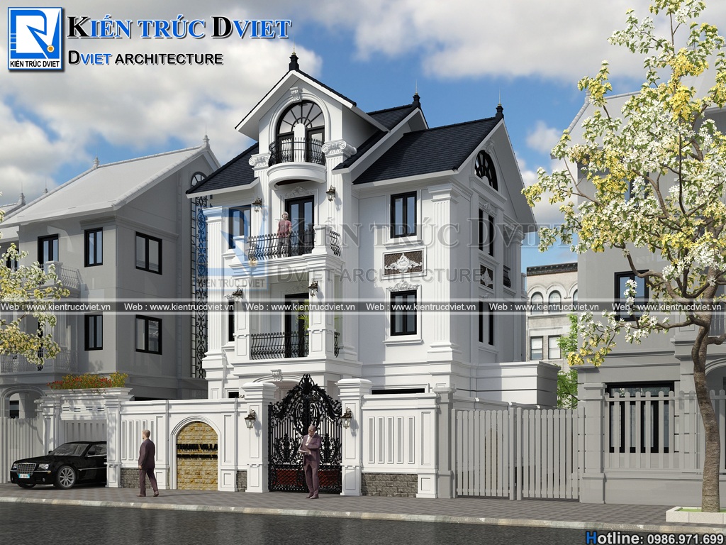 thiet ke cai tạo biet thu tan co dien Phap 3 tang 100m2 tai ha noi (3)