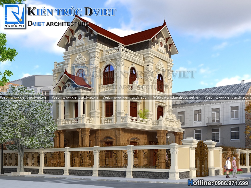 Thiet ke biet thu Phap 3 tang 10x14m tai TP. Hai Duong (10)