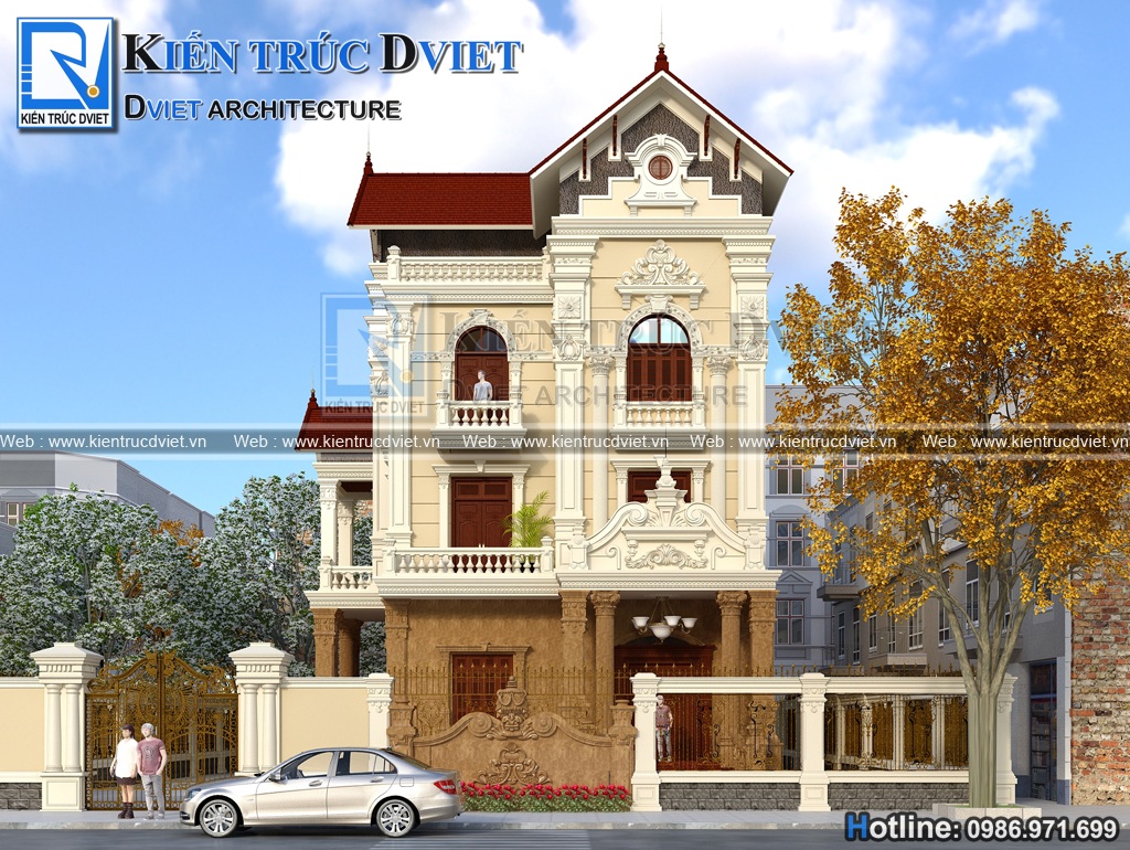 Thiet ke biet thu Phap 3 tang 10x14m tai TP.Hai Duong (4)