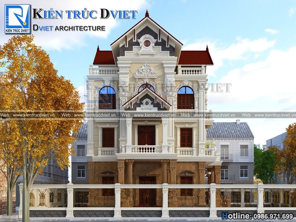 Thiet ke biet thu Phap 3 tang 10x14m tai TP.Hai Duong (5)