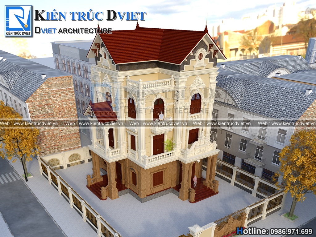 Thiet ke biet thu Phap 3 tang 10x14m tai TP.Hai Duong (6)