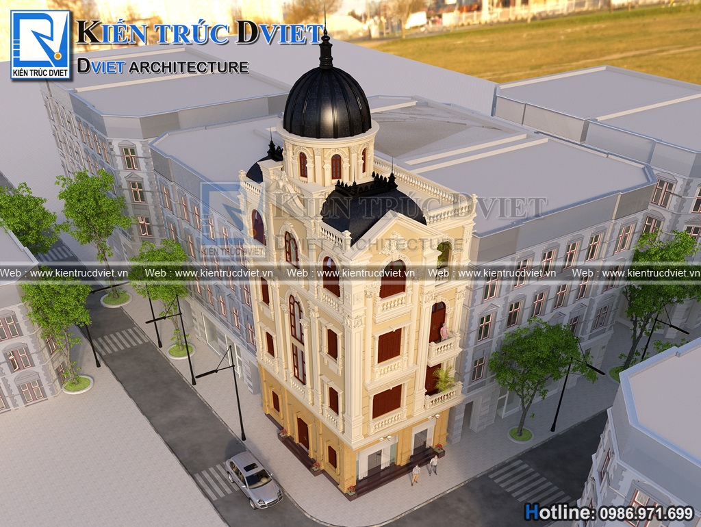 thiet ke bie thu Phap 4 tang 1 tum 8,6x12m tai Tu Son - Bac Ninh (5)