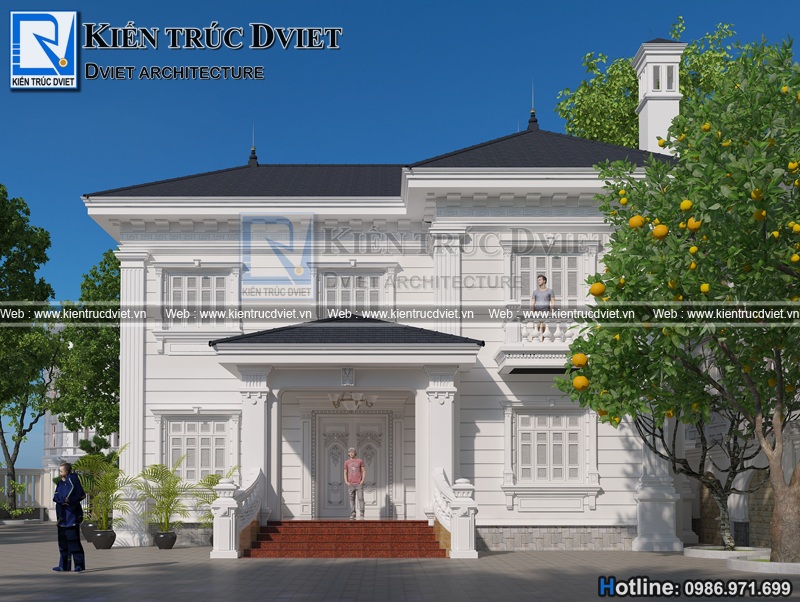 Thiet ke biet thu phap 2 tang 15x10m tai Son Tay (2)