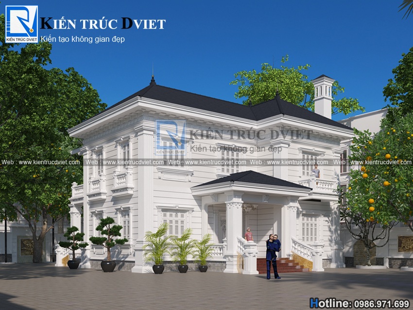 Thiet ke biet thu tan co dien dẹp 2 tang(2)