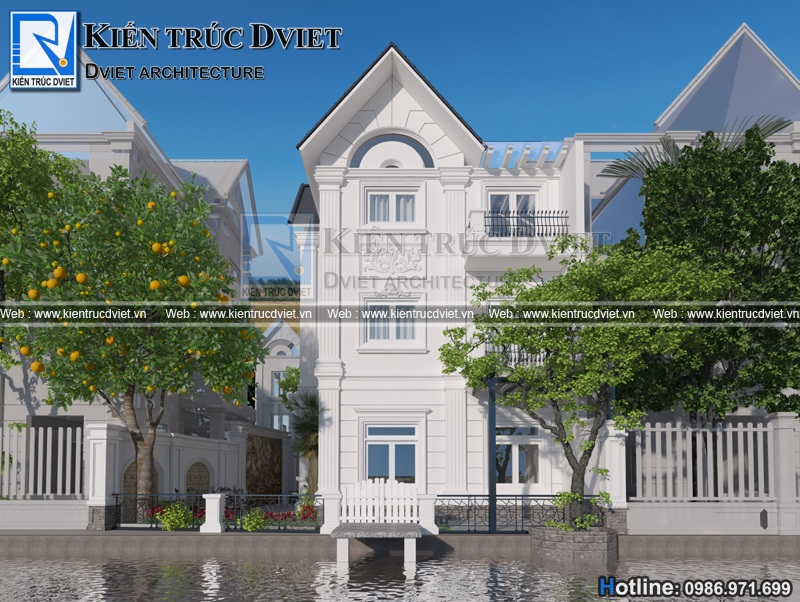 thiet ke cai tạo biet thu tan co dien Phap 3 tang tai Vinhomes Riverside (3)