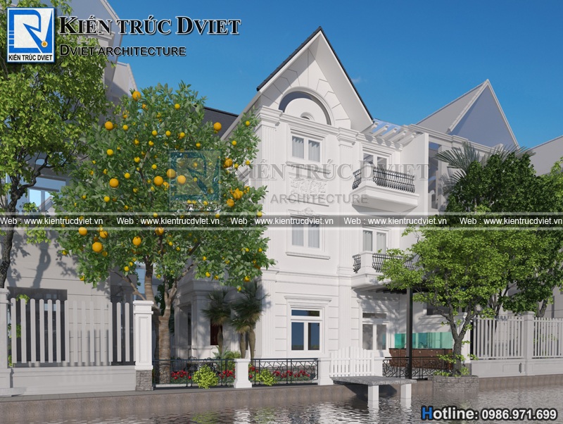 thiet ke cai tạo biet thu tan co dien Phap 3 tang tai Vinhomes Riverside (4)