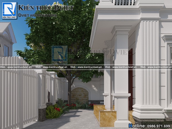 thiet ke cai tạo biet thu tan co dien Phap 3 tang tai Vinhomes Riverside (5)