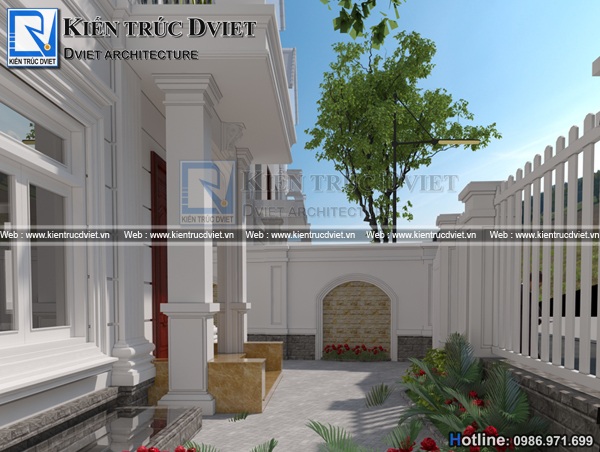 thiet ke cai tạo biet thu tan co dien Phap 3 tang tai Vinhomes Riverside (7)