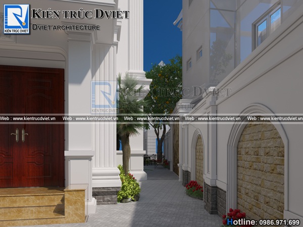 thiet ke cai tạo biet thu tan co dien Phap 3 tang tai Vinhomes Riverside (6)