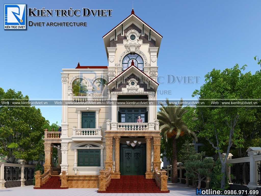 Thiet ke biet thu phap 3 tang 12,5x12,5m dep tai Ninh Binh(2)