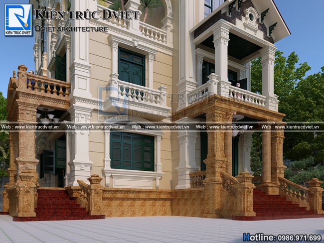 Thiet ke biet thu phap 3 tang 12,5x12,5m dep tai Ninh Binh(6)