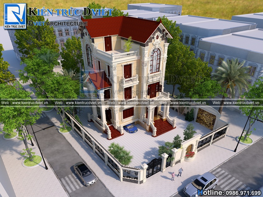 Thiet ke biet thu phap 3 tang 1 tum 10x12m tai Nam Dinh(6)