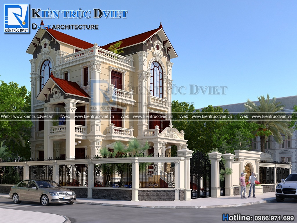 Thiet ke biet thu phap 3 tang 1 tum 10x12m tai Nam Dinh(2)