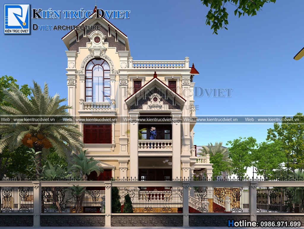 Thiet ke biet thu phap 3 tang 1 tum 10x12m tai Nam Dinh(4)