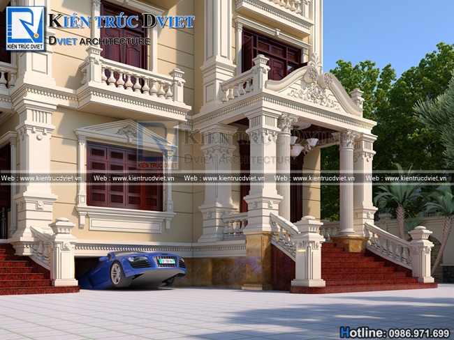 Thiet ke biet thu phap 3 tang 1 tum 10x12m tai Nam Dinh(5)