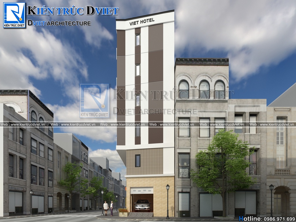 thiet ke khach san hien dai 6 tang 104m2 tai Hai Duong (3)