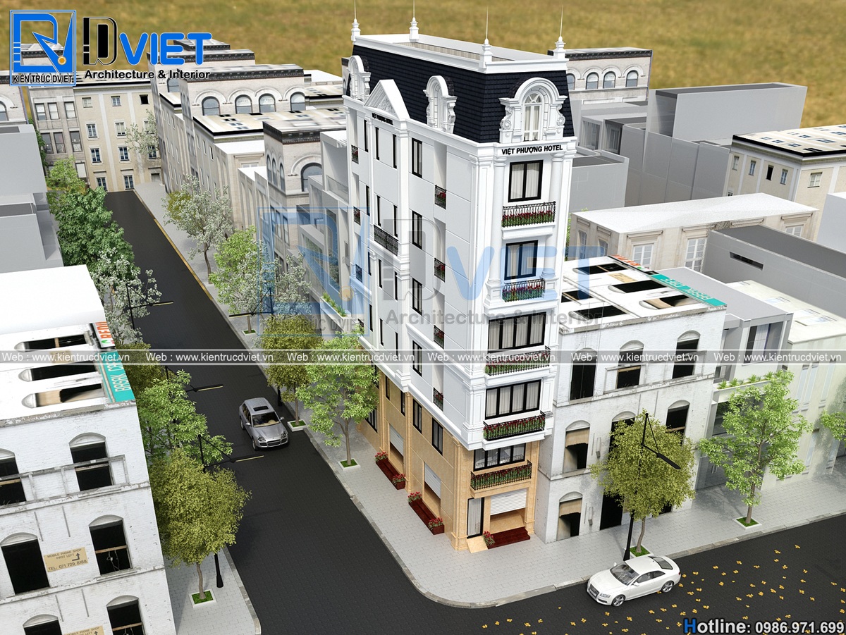 thiet ke khach san mini tan co dien 7 tang 5x16m tai Hai Duong (4)