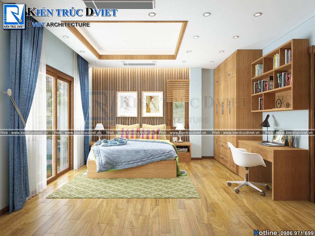 thiet ke noi that phong ngu 20m2 biet thu Quang Binh (9)