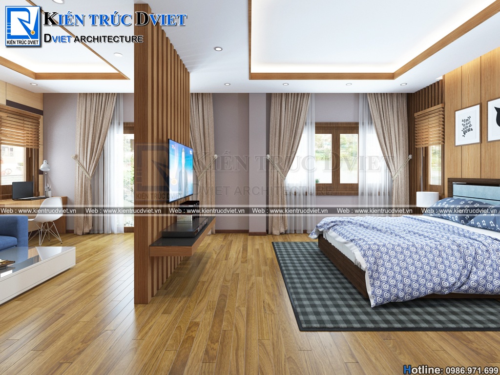 thiet ke noi that phong ngu 38m2 biet thu Quang Binh (11)