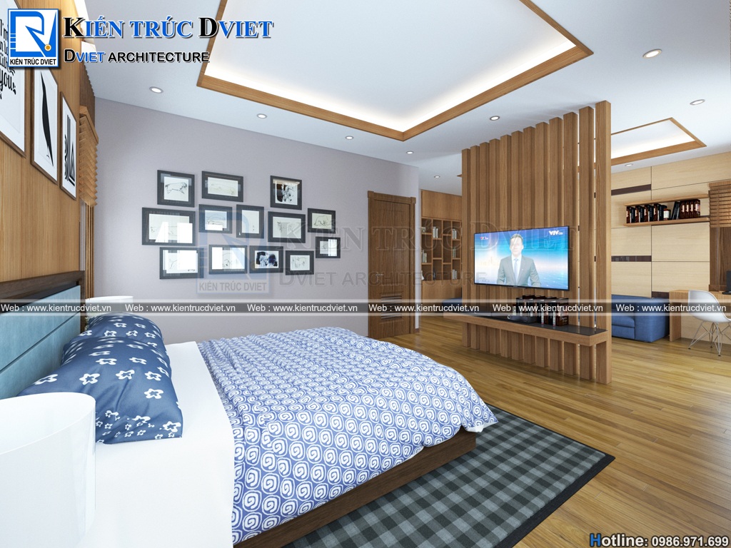 thiet ke noi that phong ngu 38m2 biet thu Quang Binh (12)