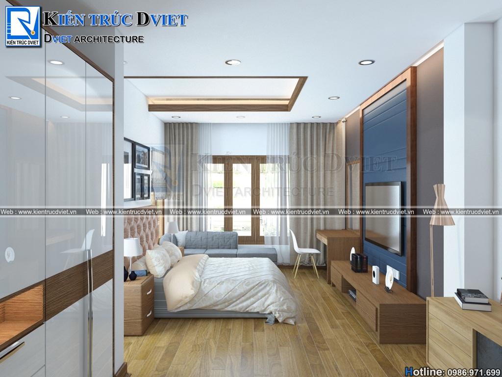 thiet ke noi that phong ngu master 30m2 biet thu Quang Binh (8)