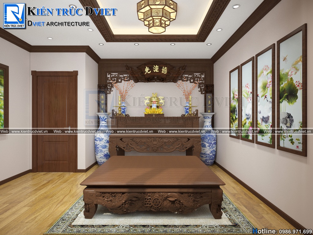 thiet ke noi that phong tho a dong 15m2 biet thu Quang Binh (5)